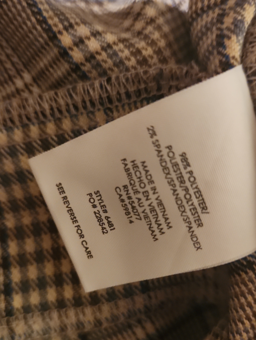 ❤️ NWT! CABI HIGH RISE KICK CROP TRIBUTE TROUSERS IN PLAID, 8 (29) style# 6481 - Picture 8 of 10